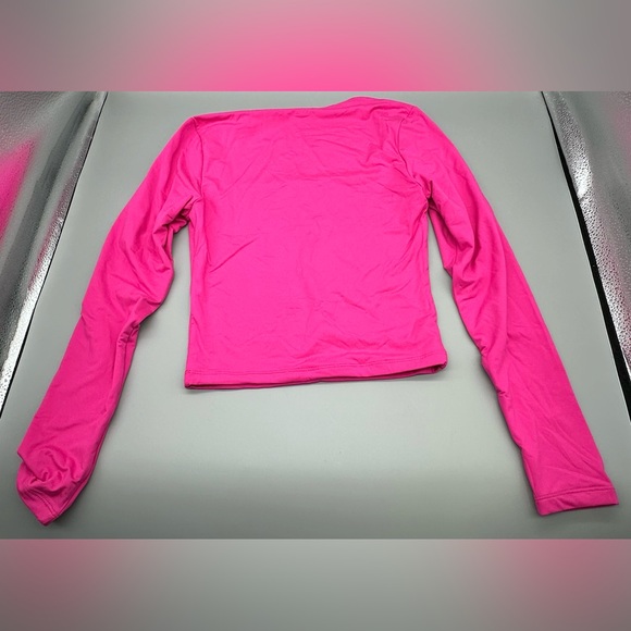 REORIA Women's Sexy Square Neck Long Sleeve Y2K Going Out T Shirt Crop Top - Picture 5 of 8